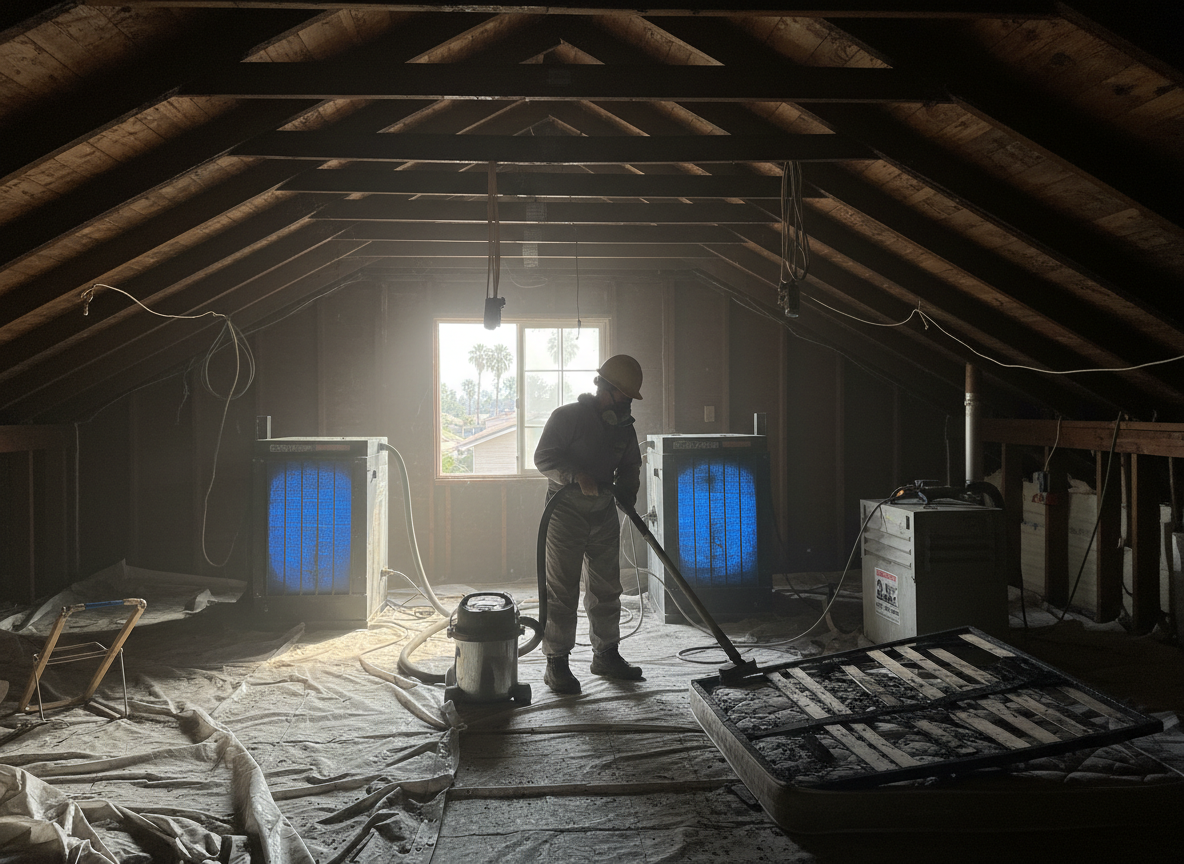 Attic Fire Restoration in Northridge, CA