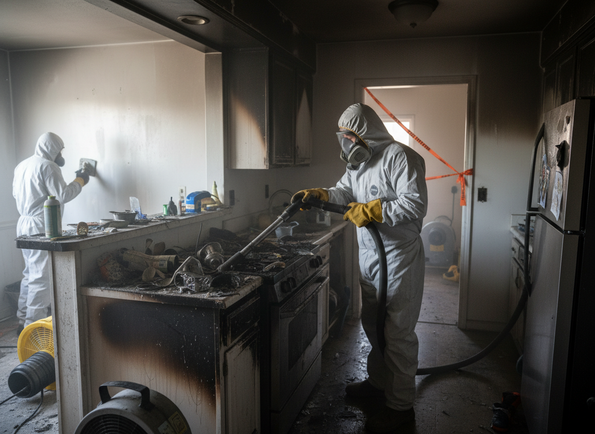 Kitchen Fire Cleanup in Northridge, CA